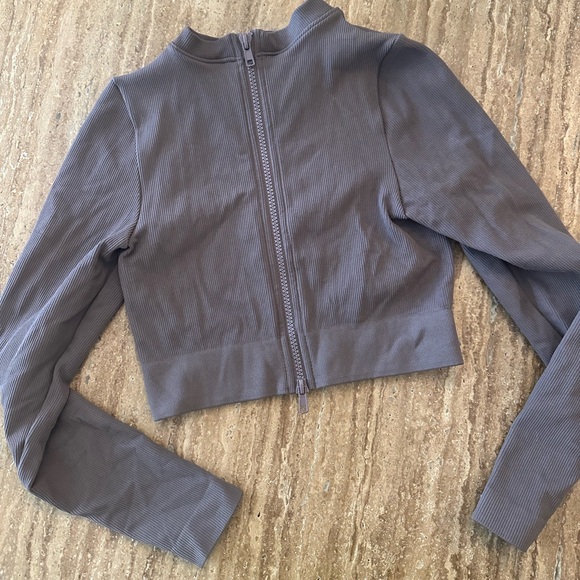 Set Active Brown Cropped Jacket - Picture 1 of 2